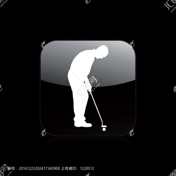 說(shuō)明單孤立高爾夫圖標(biāo)