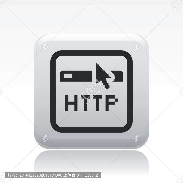插畫單個(gè)HTTP的瀏覽器圖標(biāo)