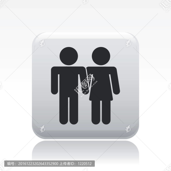 插圖單孤立夫婦圖標(biāo)