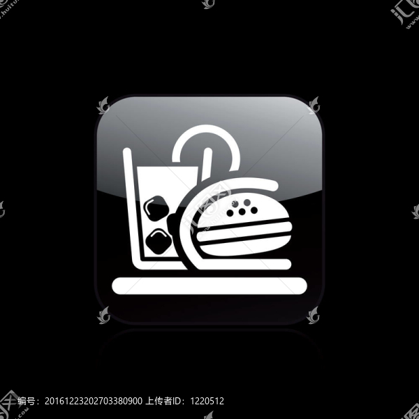 插圖單孤立快餐圖標(biāo)