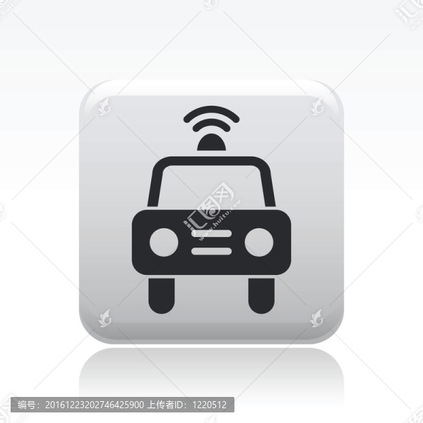 說明單孤立警車圖標