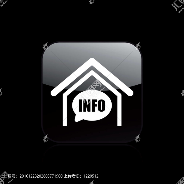 說明單個孤立框信息圖標