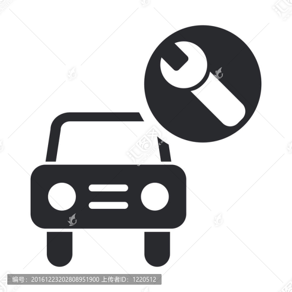 說明單孤立汽車維修圖標