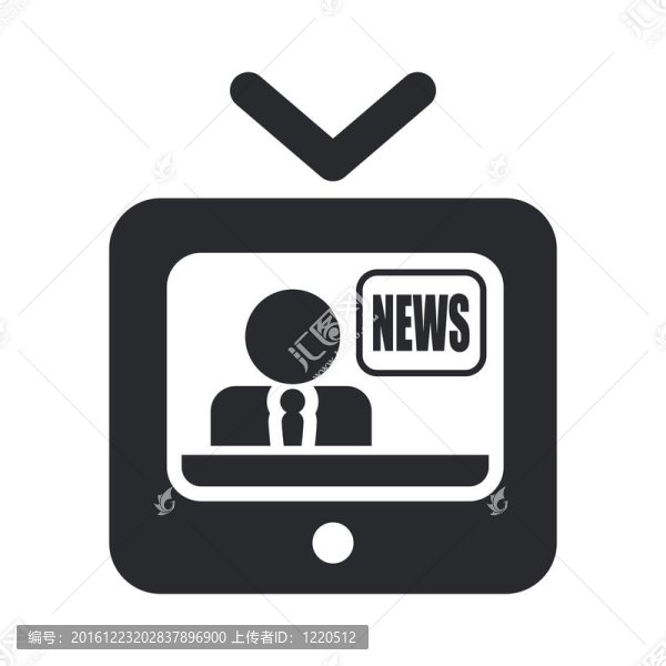 單個(gè)孤立新聞圖標(biāo)的說明