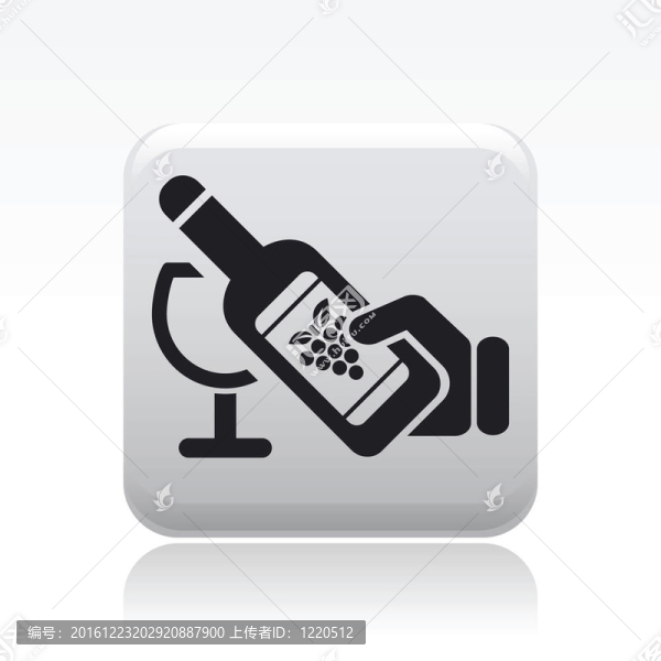 說明單孤立葡萄酒圖標(biāo)