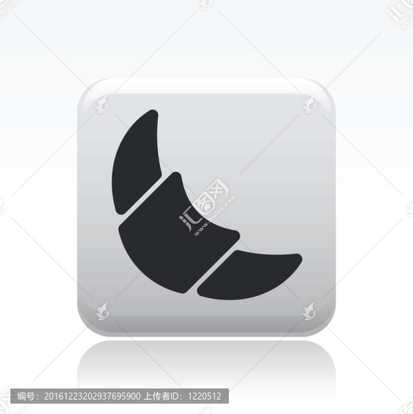 單個(gè)牛角包圖標(biāo)圖