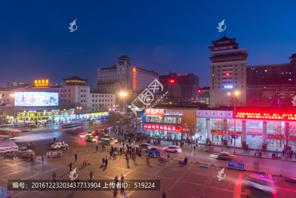 西安火車站廣場夜景
