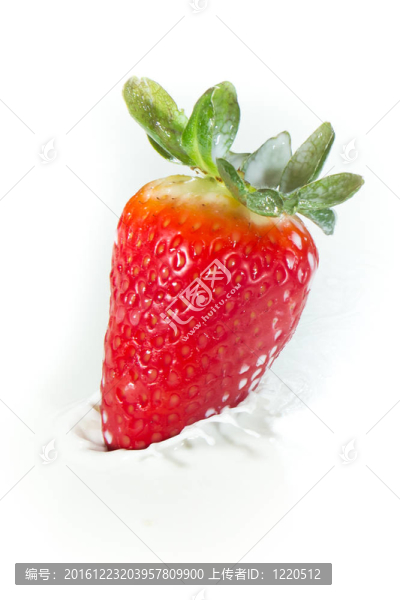 草莓濺奶