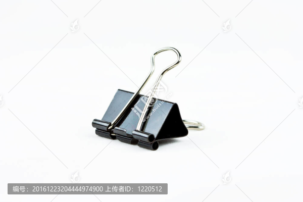 背面回形針隔離白色背景