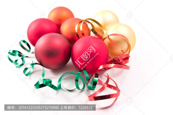 彩帶裝飾圣誕玻璃球