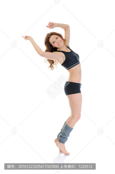 健身的女孩。