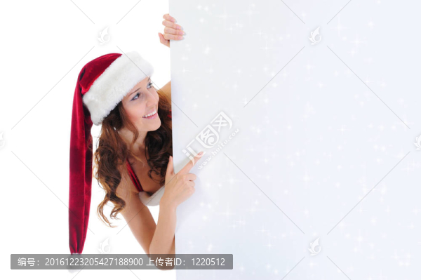圣誕微笑的女人