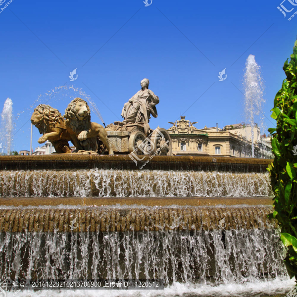 西比利斯馬德里Paseo,Castellana雕像噴泉
