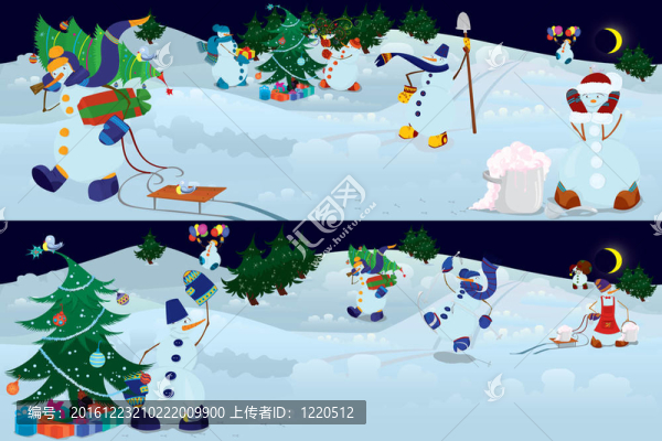 住在魔法森林雪人