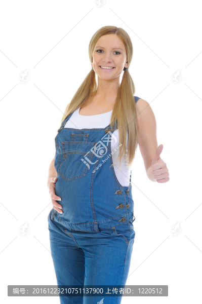 美麗的年輕孕婦