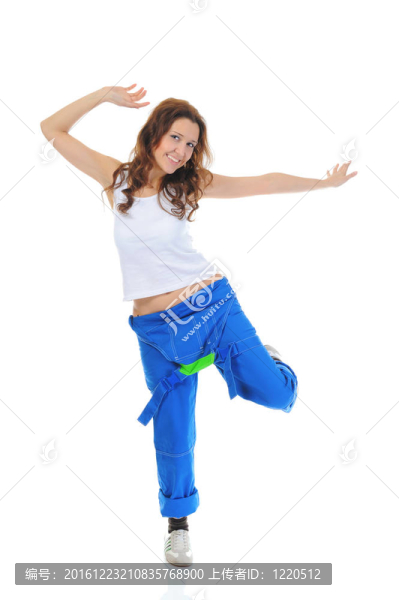 健身的女孩。