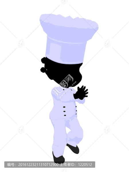 美國黑人小女孩插畫剪影