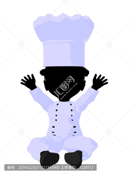 美國黑人小女孩插畫剪影