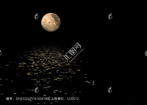 大洋上的滿月