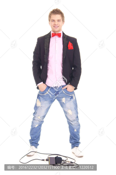 男子夾克與麥克風(fēng)