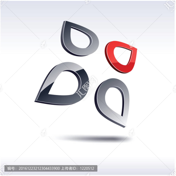 抽象三維圖標(biāo)。