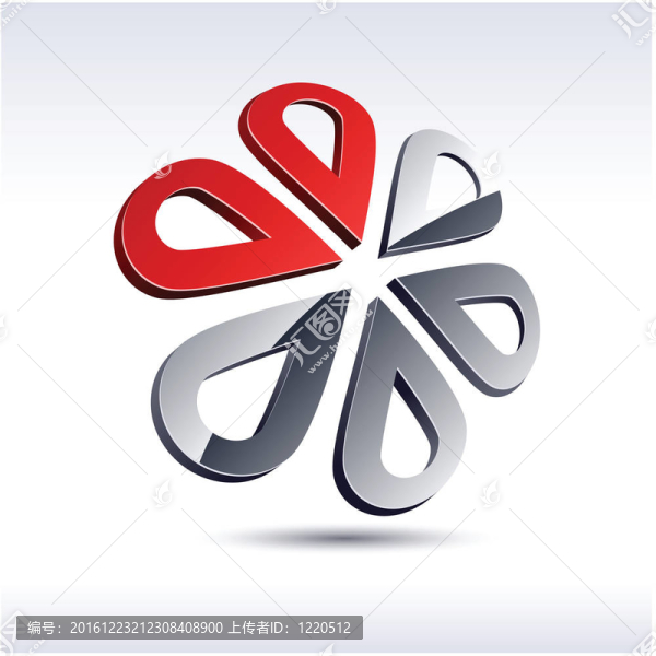 摘要三維花卉圖標(biāo)。