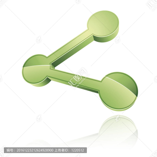 綠色三維共享圖標(biāo)