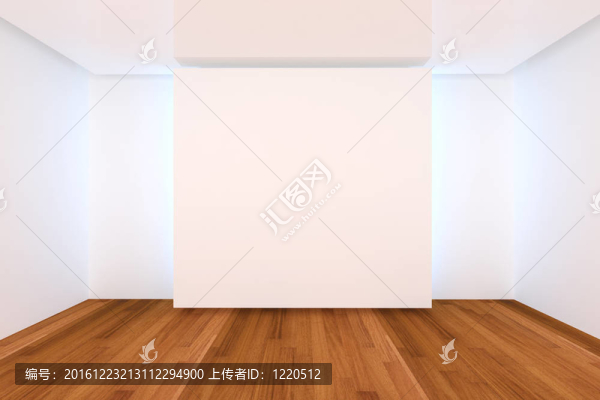 空室彩色墻和木地板