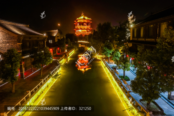 運(yùn)河古城夜景