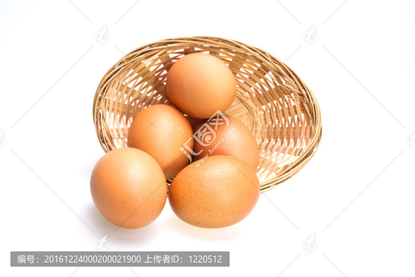 五個(gè)雞蛋和籃子