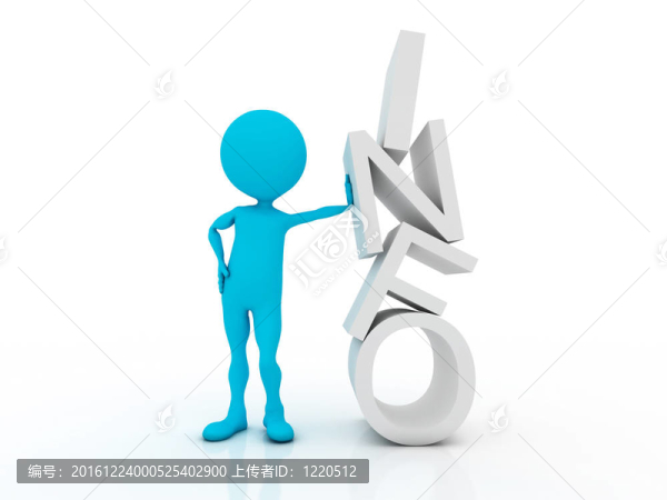 3D人物-人物與文字信息。3D渲染圖