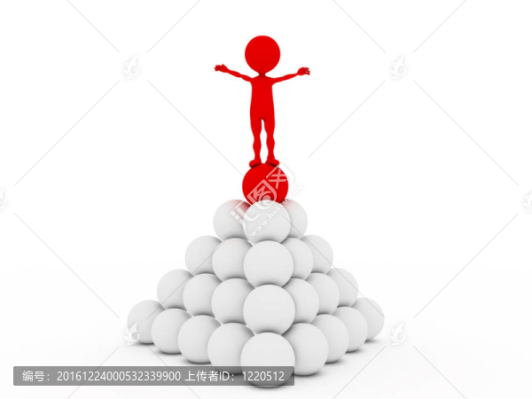 領(lǐng)導(dǎo)與階層概念的3D例證
