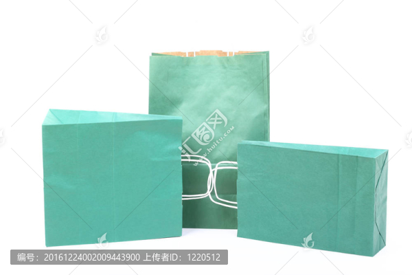 購(gòu)物綠色禮品袋隔離