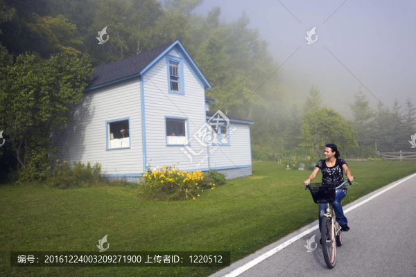 自行車麥其諾島；密歇根；USA.