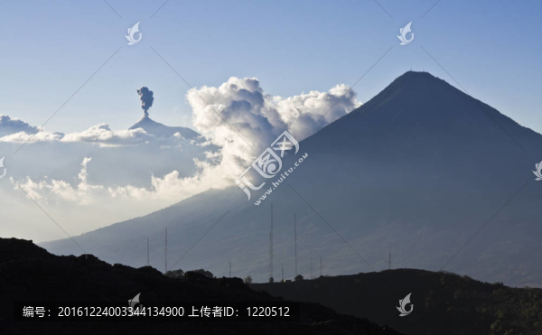 冒煙的火山島