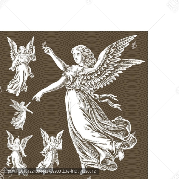 向量的白色天使