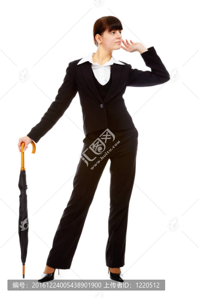 女孩用雨傘