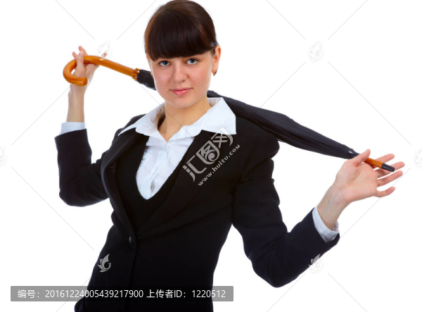 女孩用雨傘