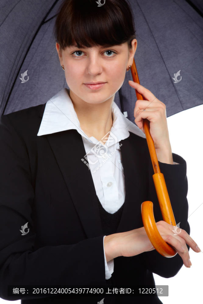 女孩用雨傘
