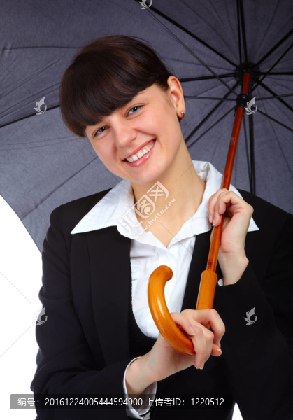 女孩用雨傘