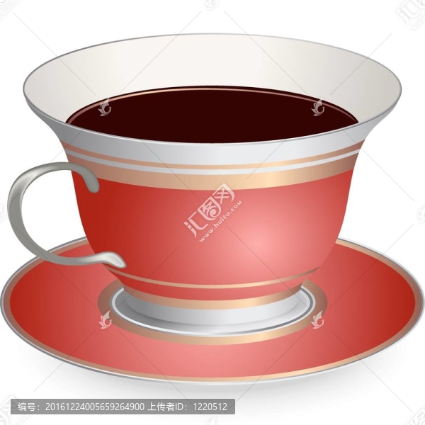 紅咖啡杯