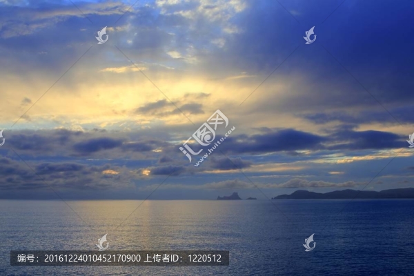 日落福門(mén)特拉島伊比薩島ES韋德拉地平線