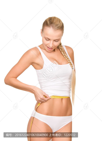 帶卷尺的美女