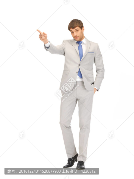 商人指著他的手指