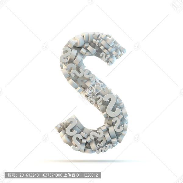 白色大寫字母的白色隔離。