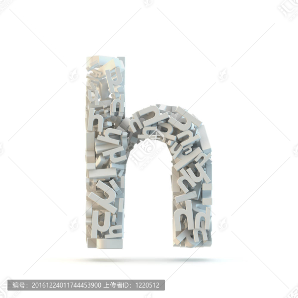 白色小寫字母H。