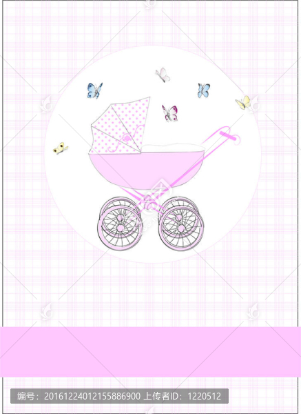 Babycard在粉紅色的