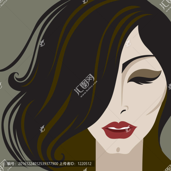 女性化妝肖像