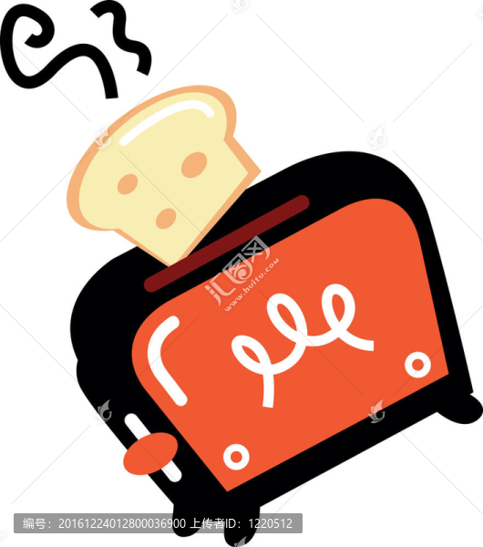 卡通復(fù)古烤箱白色隔離