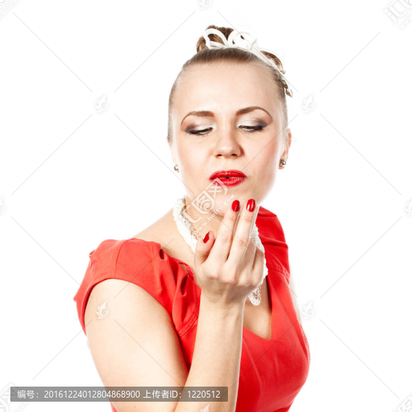 美女送飛吻